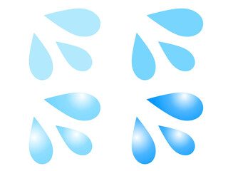 Naklejka premium 水しぶきアイコンBセット