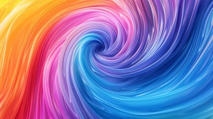 Fototapeta premium A 3D render of an abstract multicolor spectrum. The spectrum is a swirling vortex of colors, and it is mesmerizing to look at. 