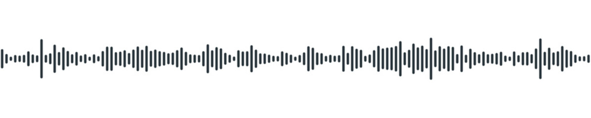 seamless sound waveform pattern for radio podcasts, music player, video editor, voise message in social media chats, voice assistant, recorder. vector illustration - 779508158