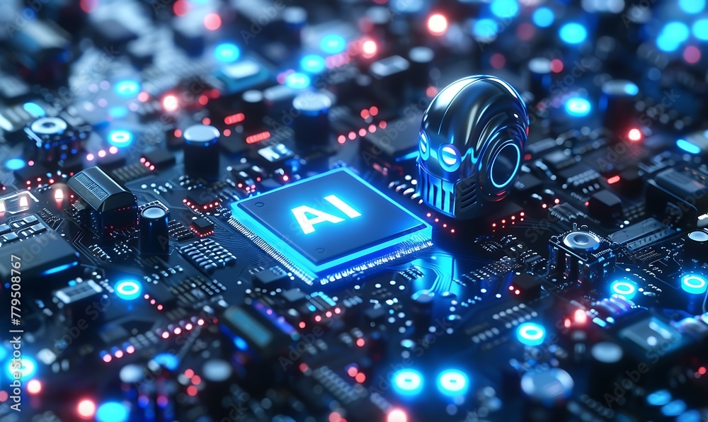Poster Innovative AI Machine Learning Integration Enhancing Tech and Electronics with AI Processor 