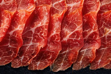 Premium Marbled Beef from Japan - Freshly Sliced Wagyu Steak as Bar-B-Q Background