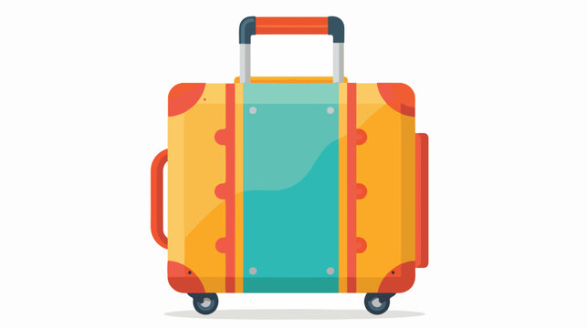 Travel suitcase isolated icon Flat vector isolated
