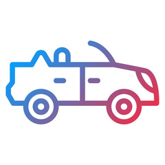 Vector Design Convertible Car Icon Style