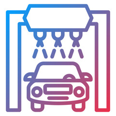 Vector Design Automated Car Wash Icon Style