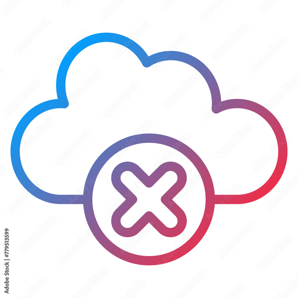 Poster Vector Design Cloud Inaccessible Icon Style