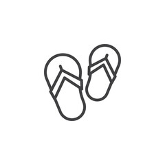 Flip Flops line icon