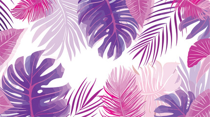 Tropical leaves seamless pattern. Palm leaves.
