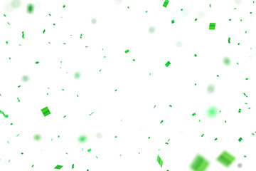 3D green confetti that floats down to celebrate