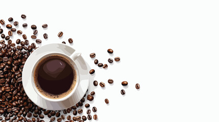 Vector coffee banner Coffee design vector illustration