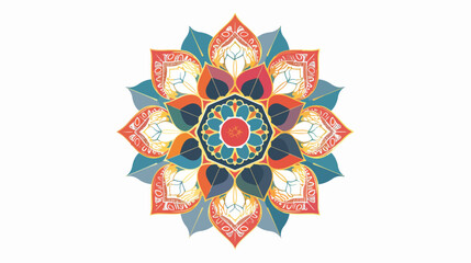 Vector illustration of a geometric mandala flower