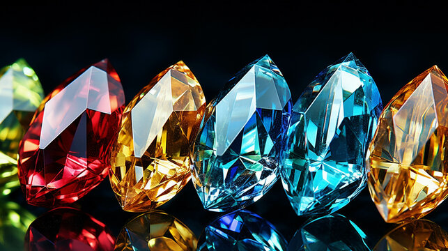set of diamonds  high definition(hd) photographic creative image