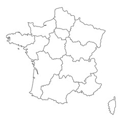 France map symbol shape, travel web flat concept icon symbol vector illustration