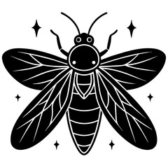 fairfly vector, black bee silhouette vector illustration,icon,svg,fairfly characters,Holiday t shirt,Hand drawn trendy Vector illustration,bee on black background