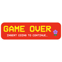 game over pixle game element design