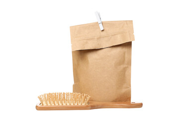 PNG,A paper bag with collagen, isolated on white background
