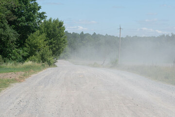 A dust storm on a summer day in the European region