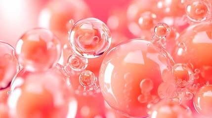 Abstract background with pink shiny balls.