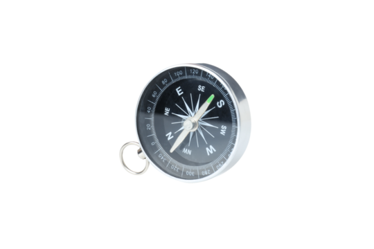 PNG compass isolated on white background.