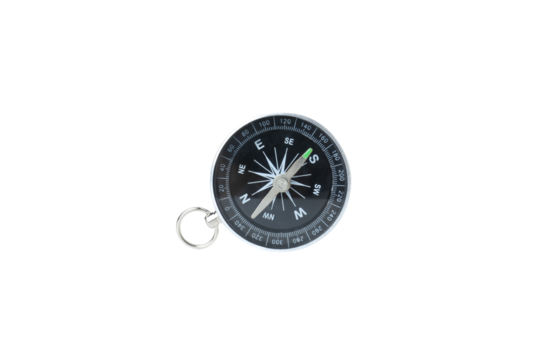 PNG compass isolated on white background.