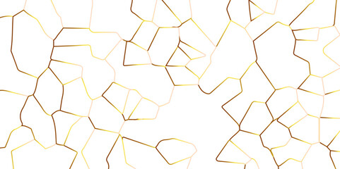 White background golden lines crystalized texture background broken glass effect beautiful texture - obrazy, fototapety, plakaty