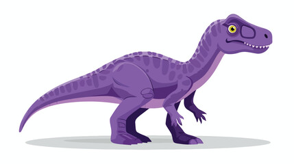 Violet dinosaur flat illustration on white Flat vector