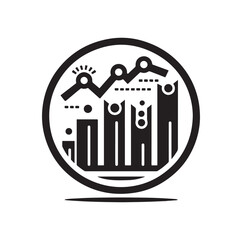 Graph Icon in trendy flat style Vector illustration, for logo, website, ui,