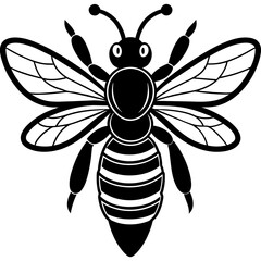 fairfly vector, black bee silhouette vector illustration,icon,svg,fairfly characters,Holiday t shirt,Hand drawn trendy Vector illustration,bee on black background
