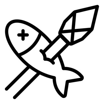 recommend clip art: Fish hunting primitive icon