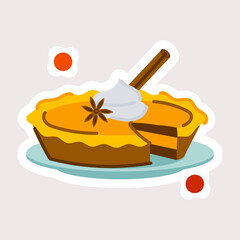 A trendy flat sticker of egg tart 