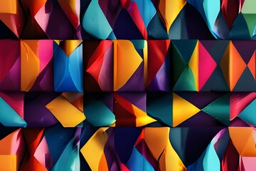 Colorful geometric background Generative AI