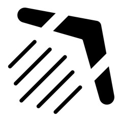 Boomerang traditional primitive weapon icon