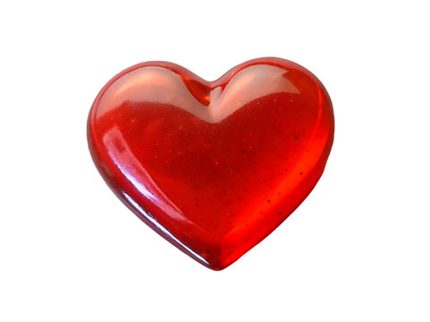 Free PSD 3d render os a red ballon heart isolated on a transparent background