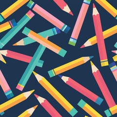 Adobe Illustrator ArtFull covered pencils flat design for backgroundwork