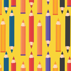 Full covered pencils flat design for background