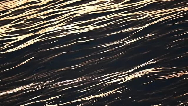 Slow motion close-up of ocean water surface