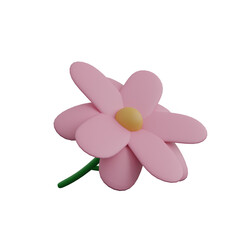 3d pink spring blossom flower