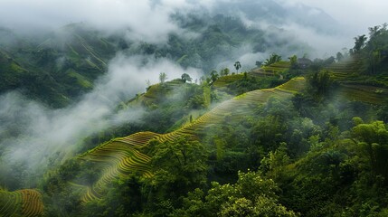 fog over the mountains