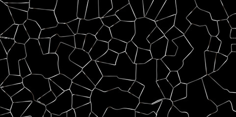 Black background white crystalized gradient strokes on top background design crack texture vector