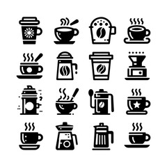 Coffee Icon Set Vector