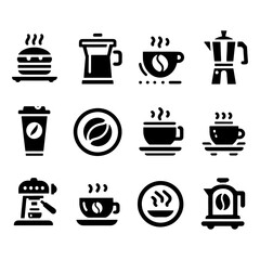 Coffee Icon Set Vector