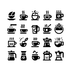 Coffee Icon Set Vector