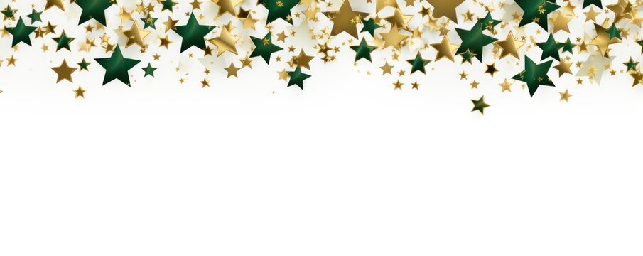 olive stars frame border with blank space in the middle on white background festive concept celebrations backdrop with copy space for text photo or presentation