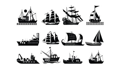 sailing boat  SVG,, Silhouette, Cut File, cutting files, printable design, Clipart,