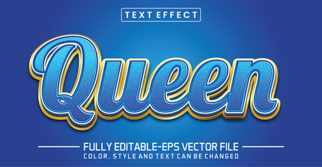 Queen font Text effect editable