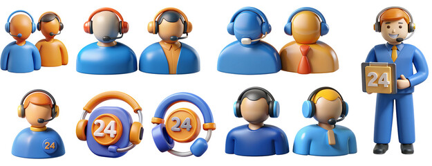support  24/7 and accessibility call-center icon camera online