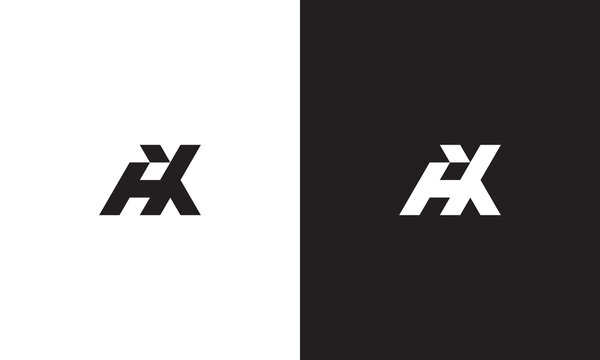 HX logo, monogram unique logo, black and white logo, premium elegant logo, letter HX Vector minimalist	