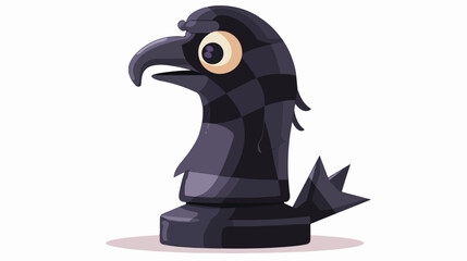 A cartoon illustration of a rook chess piece looking 