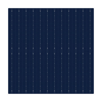 Monocrystalline Solar Cell G12 Perc 210mm 12BB Photovoltaic Dark Blue Line Drawing
