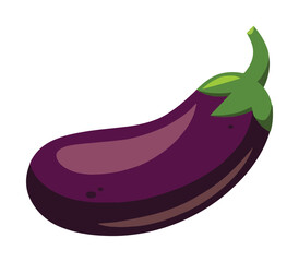 A eggplant cartoon isolated on white background