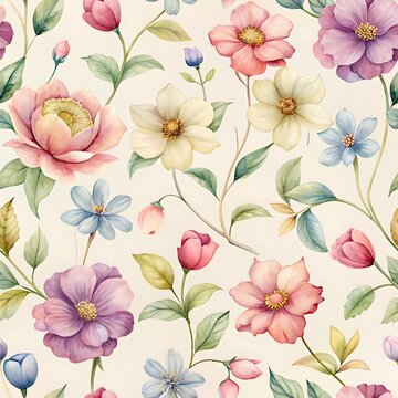 Elegant floral and butterfly pattern 3